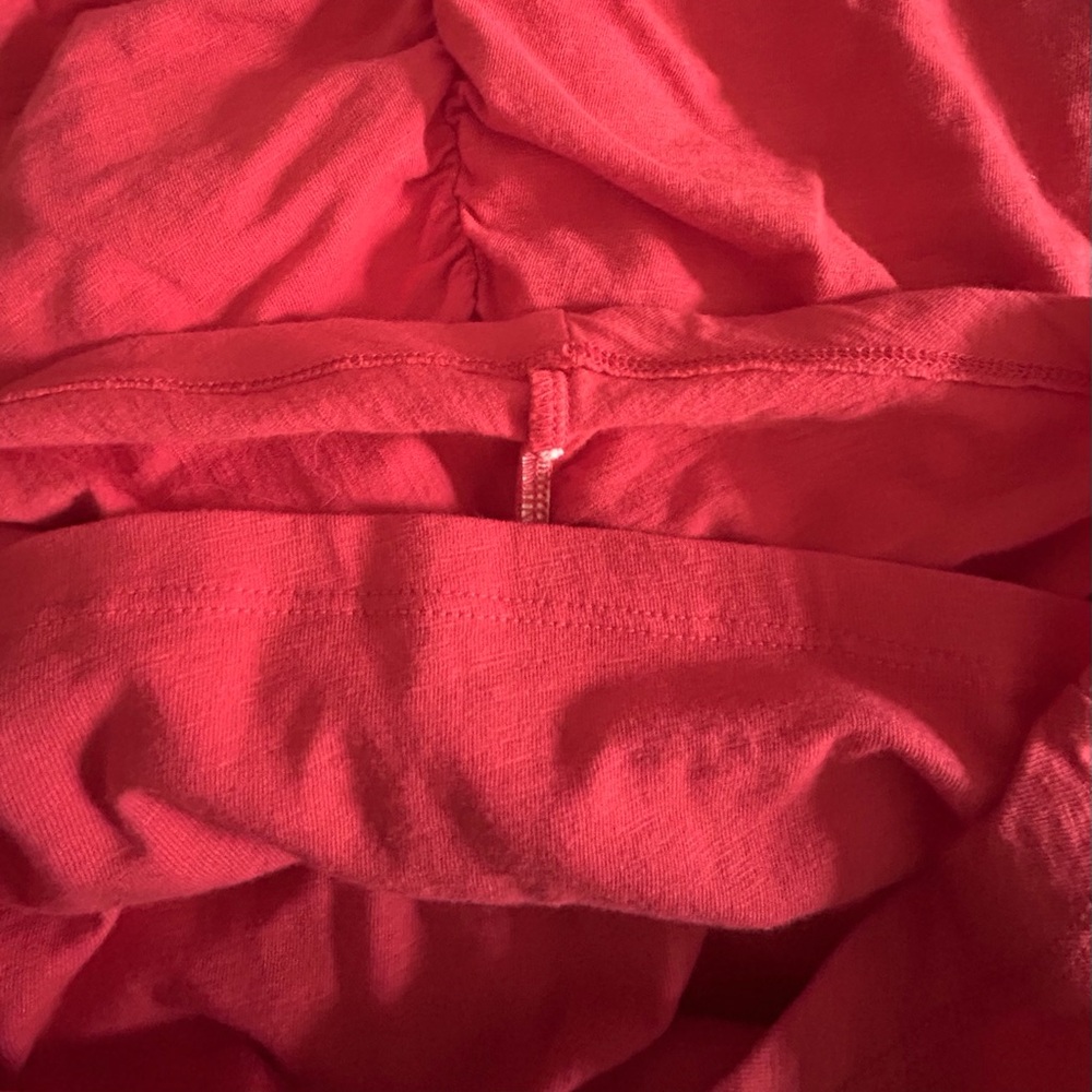 Anthropologie Sundry Coral Ruched Dress Size 1/Small - Picture 13 of 14